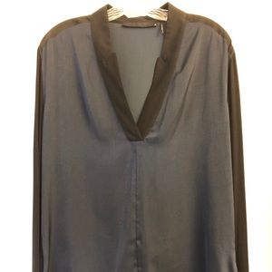 LAMB Gwen Stefani Open Neck Drapery Blouse